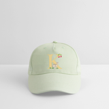 Kinder Snapback Cap personalisiert –  mit Anfangsbuchstaben "K" - Helles Mintgrün
