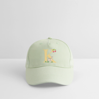 Kinder Snapback Cap personalisiert –  mit Anfangsbuchstaben "K" - Helles Mintgrün