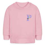 Baby Sweatshirt personalisiert – Bio-Baumwolle Buchstabe "P" - Hellrosa