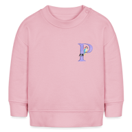 Baby Sweatshirt personalisiert – Bio-Baumwolle Buchstabe "P" - Hellrosa