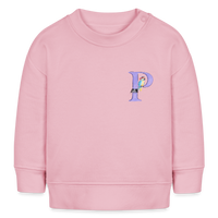 Baby Sweatshirt personalisiert – Bio-Baumwolle Buchstabe "P" - Hellrosa