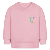 Baby Sweatshirt personalisiert – Bio-Baumwolle Buchstabe "U" - Hellrosa