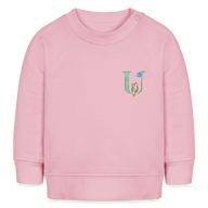 Baby Sweatshirt personalisiert – Bio-Baumwolle Buchstabe "U" - Hellrosa