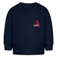 Baby Sweatshirt personalisiert – Bio-Baumwolle Buchstabe "A" - Navy
