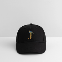 Kinder Snapback Cap personalisiert –  mit Anfangsbuchstaben "J" Blau - Schwarz