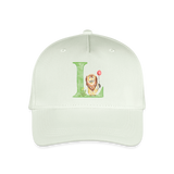 Kinder Snapback Cap personalisiert –  mit Anfangsbuchstaben "L" - Helles Mintgrün