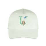 Kinder Snapback Cap personalisiert –  mit Anfangsbuchstaben "U" - Helles Mintgrün