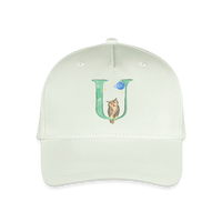 Kinder Snapback Cap personalisiert –  mit Anfangsbuchstaben "U" - Helles Mintgrün