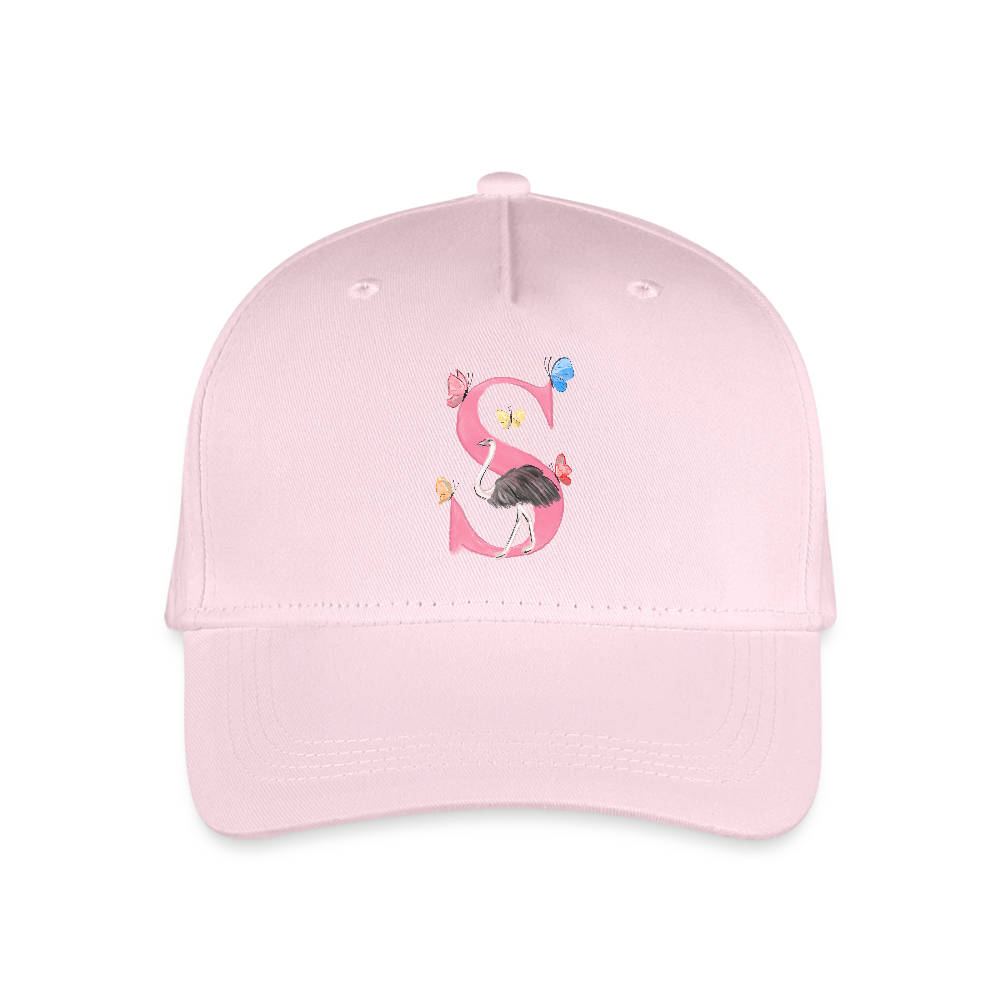 Kinder Snapback Cap personalisiert –  mit Anfangsbuchstaben "S" - Hellrosa