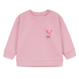 Baby Sweatshirt personalisiert – Bio-Baumwolle Buchstabe "Y" - Hellrosa