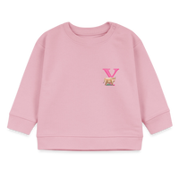 Baby Sweatshirt personalisiert – Bio-Baumwolle Buchstabe "Y" - Hellrosa
