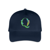 Kinder Snapback Cap personalisiert –  mit Anfangsbuchstaben "Q" - Navy