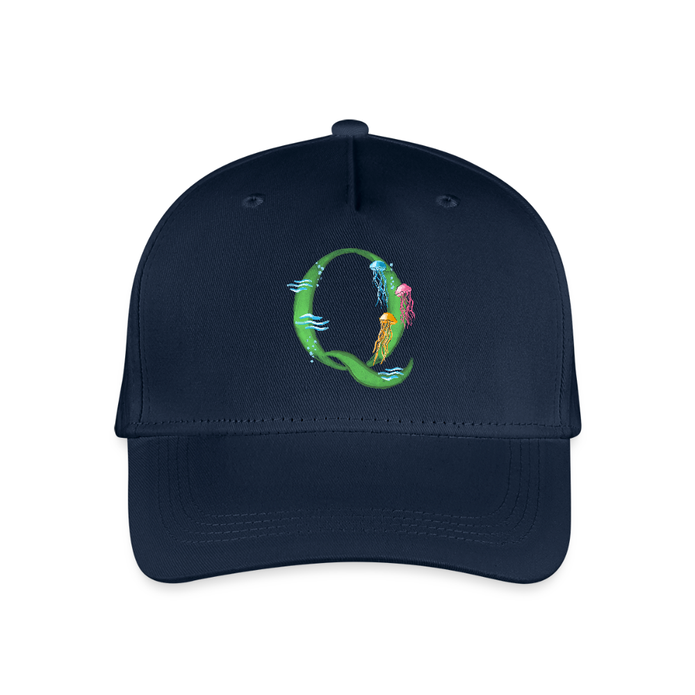Kinder Snapback Cap personalisiert –  mit Anfangsbuchstaben "Q" - Navy