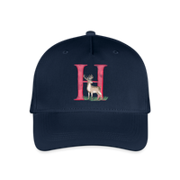 Kinder Snapback Cap personalisiert –  mit Anfangsbuchstaben "H" Hirsch - Navy