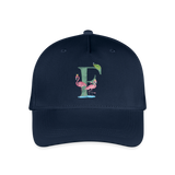 Kinder Snapback Cap personalisiert –  mit Anfangsbuchstaben "F" - Navy