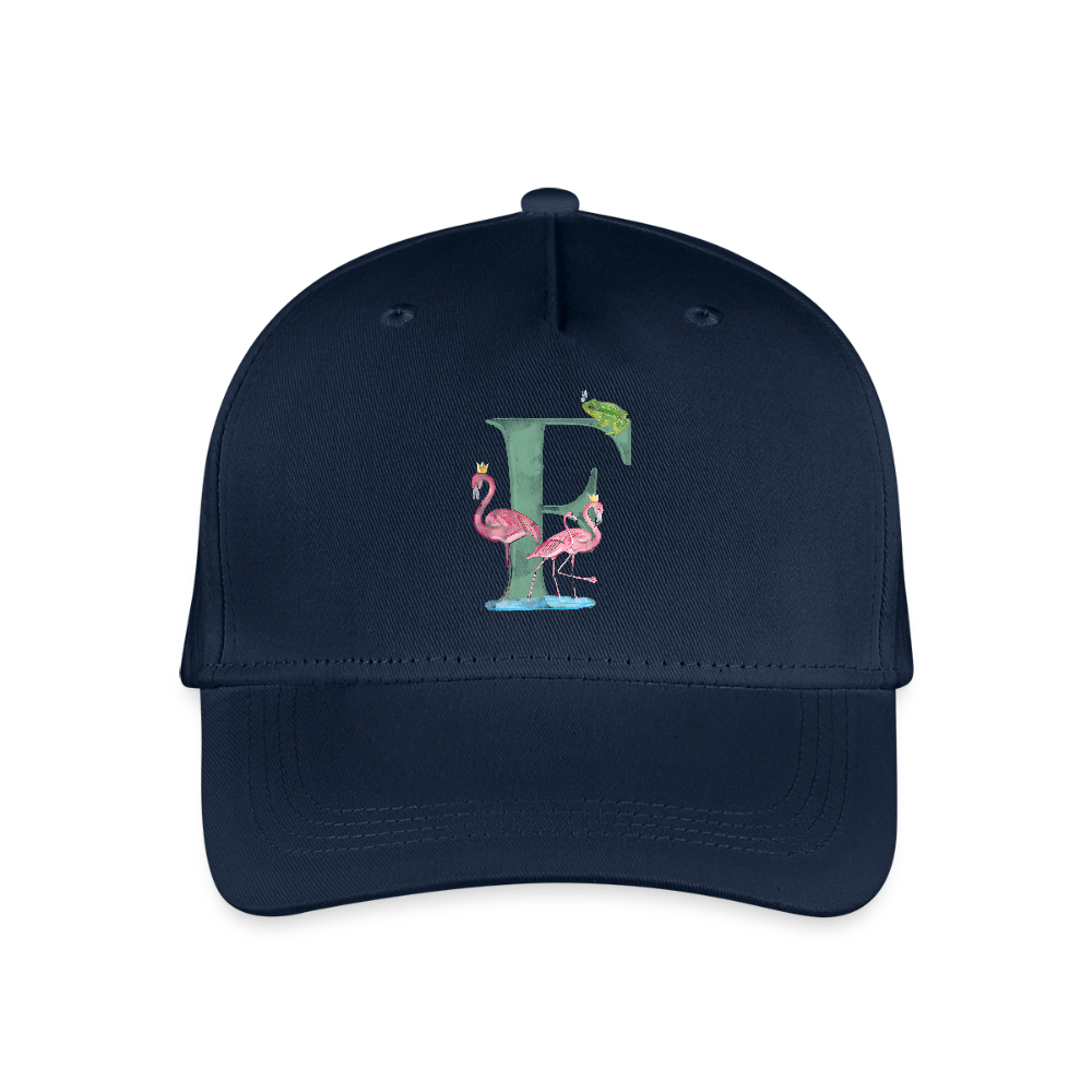 Kinder Snapback Cap personalisiert –  mit Anfangsbuchstaben "F" - Navy
