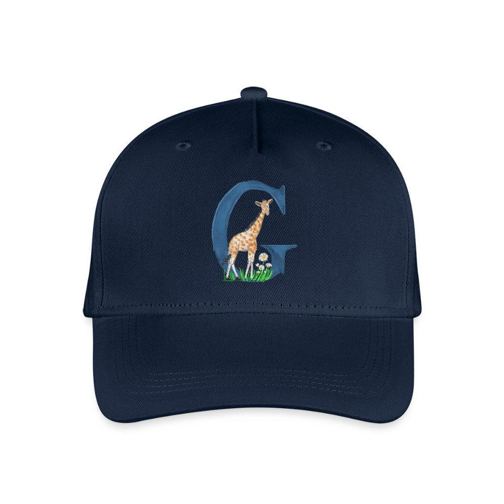 Kinder Snapback Cap personalisiert –  mit Anfangsbuchstaben "G" - Navy
