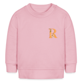 Baby Sweatshirt personalisiert – Bio-Baumwolle Buchstabe "R" - Hellrosa