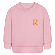 Baby Sweatshirt personalisiert – Bio-Baumwolle Buchstabe "R" - Hellrosa