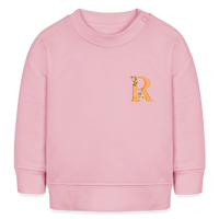 Baby Sweatshirt personalisiert – Bio-Baumwolle Buchstabe "R" - Hellrosa