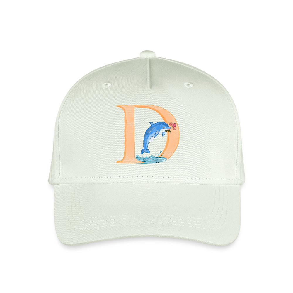 Kinder Snapback Cap personalisiert –  mit Anfangsbuchstaben "D" - Helles Mintgrün
