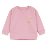 Baby Sweatshirt personalisiert – Bio-Baumwolle Buchstabe "K" - Hellrosa
