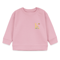 Baby Sweatshirt personalisiert – Bio-Baumwolle Buchstabe "K" - Hellrosa