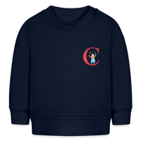 Baby Sweatshirt personalisiert – Bio-Baumwolle Buchstabe "C" - Navy
