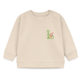 Baby Sweatshirt personalisiert – Bio-Baumwolle Buchstabe "L" - Weißgrau