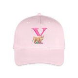 Kinder Snapback Cap personalisiert –  mit Anfangsbuchstaben "Y" - Hellrosa