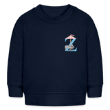 Baby Sweatshirt personalisiert – Bio-Baumwolle Buchstabe "Z" - Navy