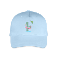 Kinder Snapback Cap personalisiert –  mit Anfangsbuchstaben "F" - Hellblau