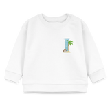 Baby Sweatshirt personalisiert – Bio-Baumwolle Buchstabe "I" - Weiß