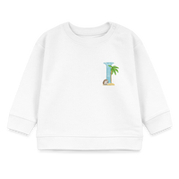Baby Sweatshirt personalisiert – Bio-Baumwolle Buchstabe "I" - Weiß
