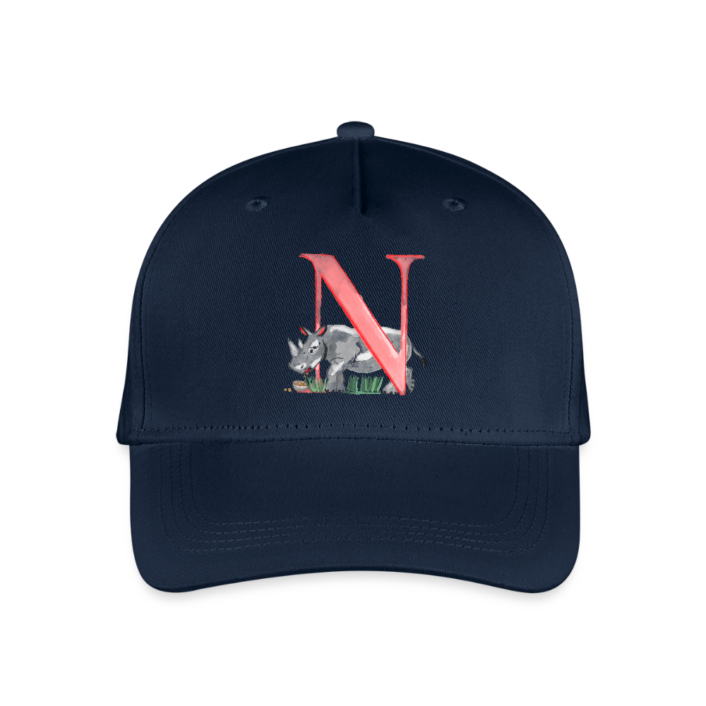 Kinder Snapback Cap personalisiert –  mit Anfangsbuchstaben "N" - Navy