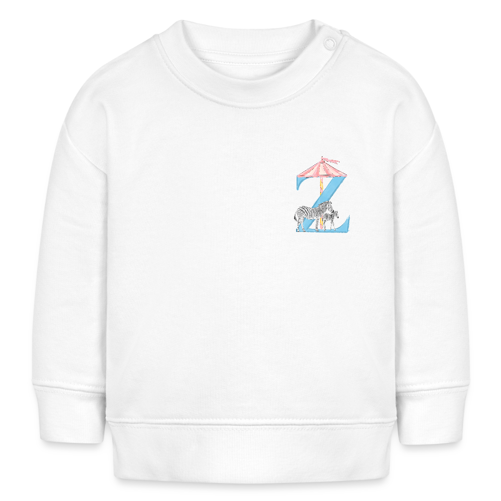 Baby Sweatshirt personalisiert – Bio-Baumwolle Buchstabe "Z" - Weiß