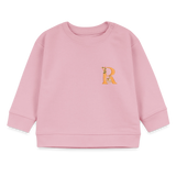 Baby Sweatshirt personalisiert – Bio-Baumwolle Buchstabe "R" - Hellrosa
