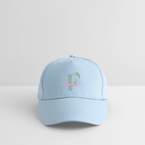 Kinder Snapback Cap personalisiert –  mit Anfangsbuchstaben "F" - Hellblau