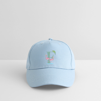 Kinder Snapback Cap personalisiert –  mit Anfangsbuchstaben "F" - Hellblau