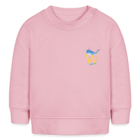 Baby Sweatshirt personalisiert – Bio-Baumwolle Buchstabe "W" - Hellrosa