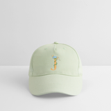 Kinder Snapback Cap personalisiert –  mit Anfangsbuchstaben "J" Blau - Helles Mintgrün