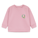 Baby Sweatshirt personalisiert – Bio-Baumwolle Buchstabe "Q" - Hellrosa
