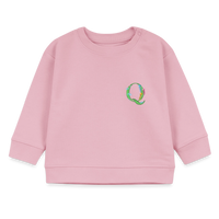 Baby Sweatshirt personalisiert – Bio-Baumwolle Buchstabe "Q" - Hellrosa