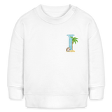 Baby Sweatshirt personalisiert – Bio-Baumwolle Buchstabe "I" - Weiß