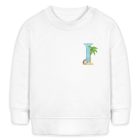 Baby Sweatshirt personalisiert – Bio-Baumwolle Buchstabe "I" - Weiß