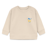 Baby Sweatshirt personalisiert – Bio-Baumwolle Buchstabe "W" - Weißgrau