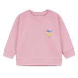 Baby Sweatshirt personalisiert – Bio-Baumwolle Buchstabe "W" - Hellrosa