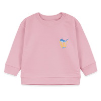 Baby Sweatshirt personalisiert – Bio-Baumwolle Buchstabe "W" - Hellrosa