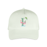 Kinder Snapback Cap personalisiert –  mit Anfangsbuchstaben "F" - Helles Mintgrün
