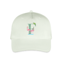 Kinder Snapback Cap personalisiert –  mit Anfangsbuchstaben "F" - Helles Mintgrün